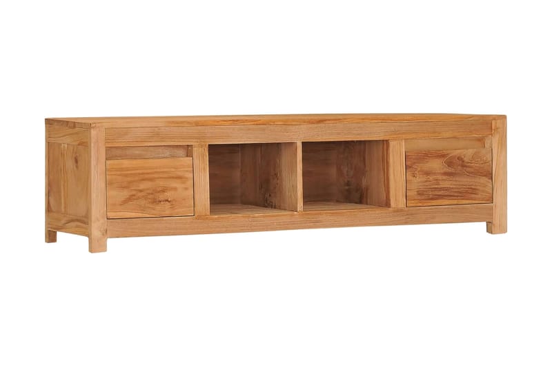 TV-bänk 135x30x35 cm massiv teak - Brun - Möbler - Tv möbel & mediamöbel - TV bänk & mediabänk