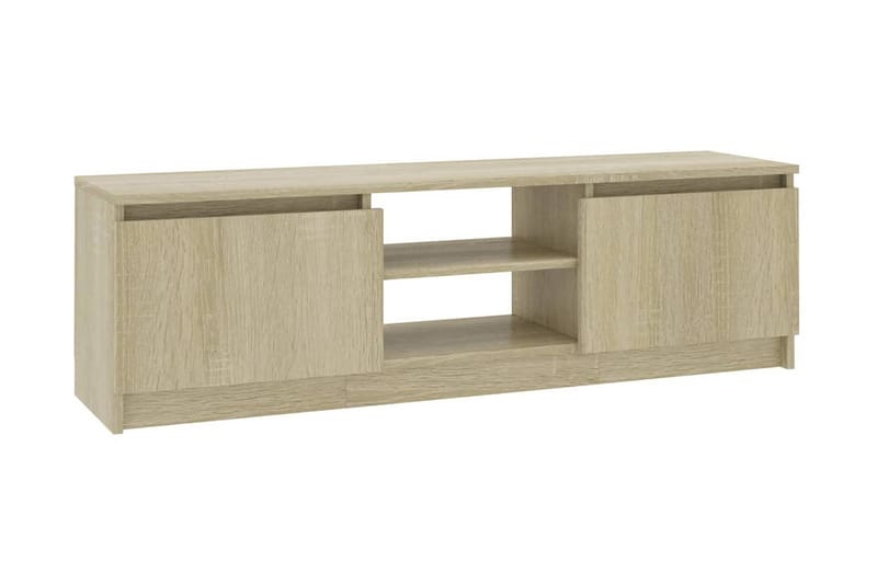 TV-bänk sonoma ek 120x30x35,5 cm spånskiva - Brun - Möbler - Tv möbel & mediamöbel - TV bänk & mediabänk