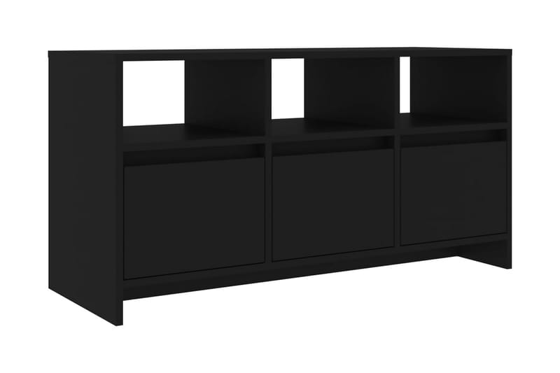 TV-bänk svart 102x37,5x52,5 cm spånskiva - Svart - TV bänk & mediabänk