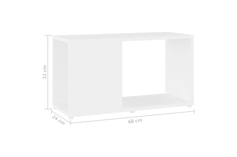 TV-bänk vit 60x24x32 cm spånskiva - Vit - Möbler - Tv möbel & mediamöbel - TV bänk & mediabänk