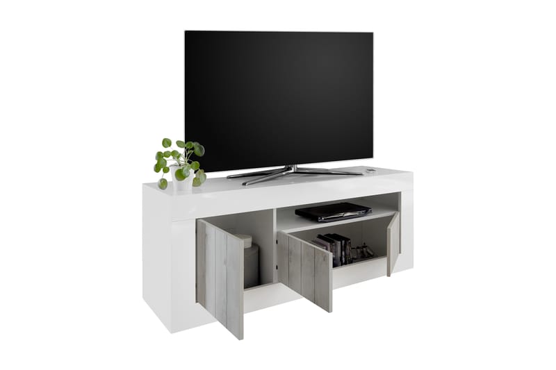 Urbino TV-bänk 138 cm - Vit/Trä - Möbler - Tv möbel & mediamöbel - TV bänk & mediabänk