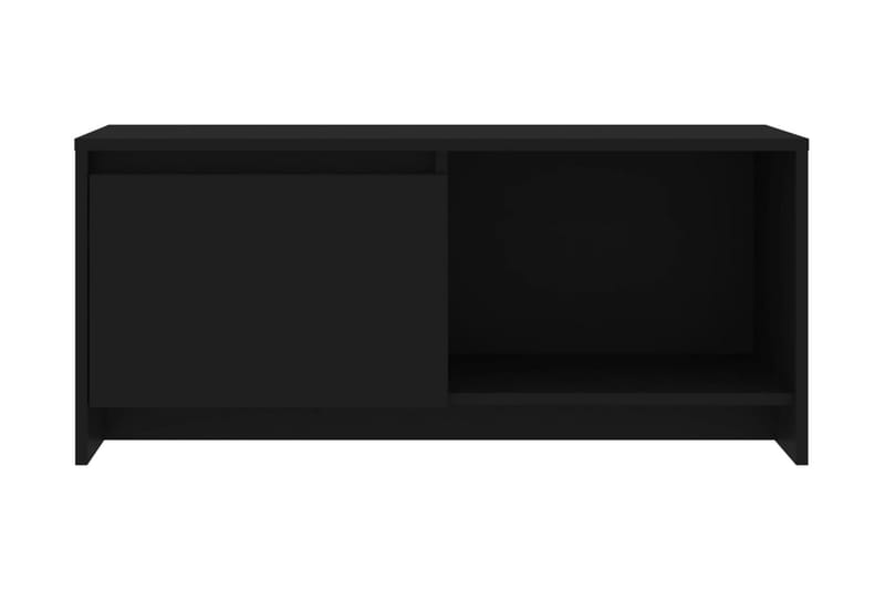 TV-bänk svart 90x35x40 cm spånskiva - Svart - TV bänk & mediabänk