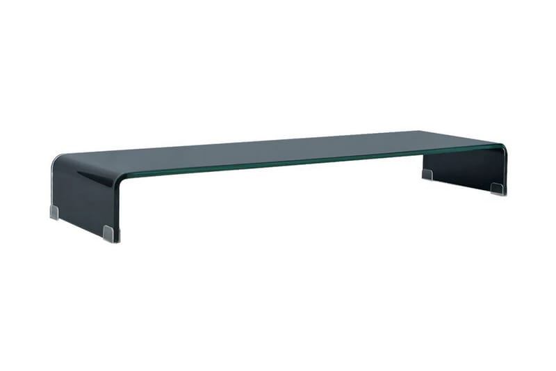 TV-bord glas svart 100x30x13 cm - Svart - TV hylla