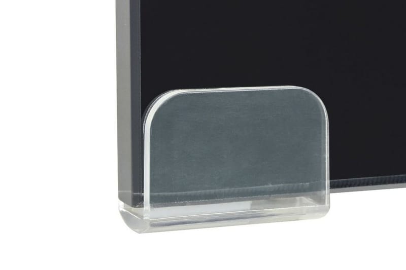 TV-bord glas svart 60x25x11 cm - Svart - TV hylla