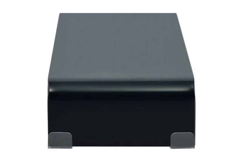 TV-bord glas svart 60x25x11 cm - Svart - TV hylla
