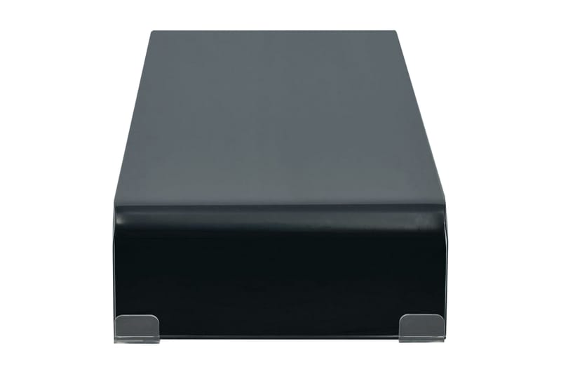 TV-bord glas svart 70x30x13 cm - Svart - TV hylla