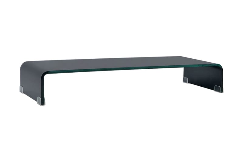 TV-bord glas svart 80x30x13 cm - Svart - TV hylla