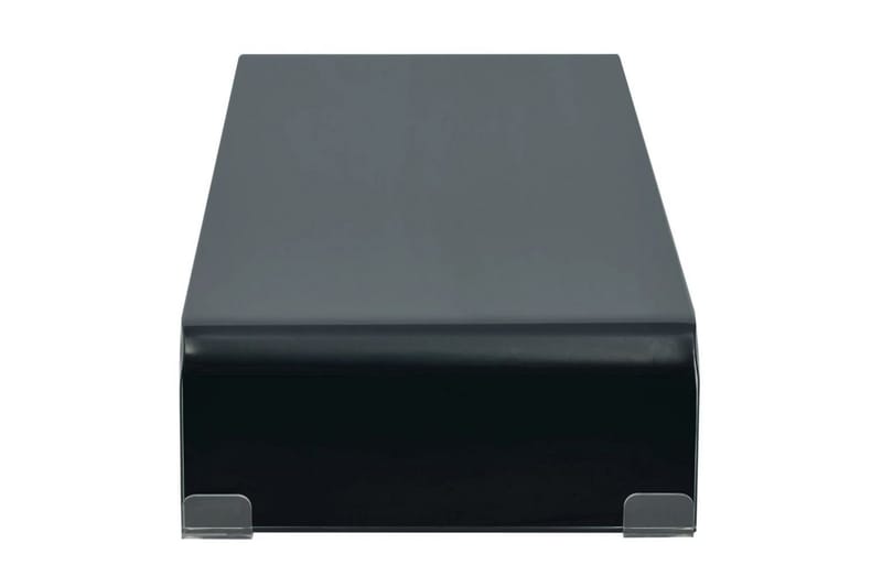 TV-bord glas svart 90x30x13 cm - Svart - TV hylla