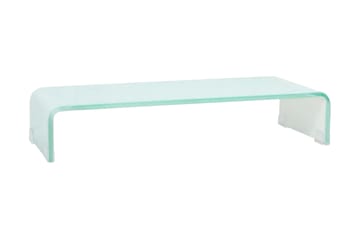 TV-bord glas vit 60x25x11 cm