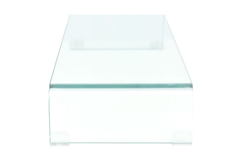 TV-bord klarglas 80x30x13 cm - Transparent - TV hylla