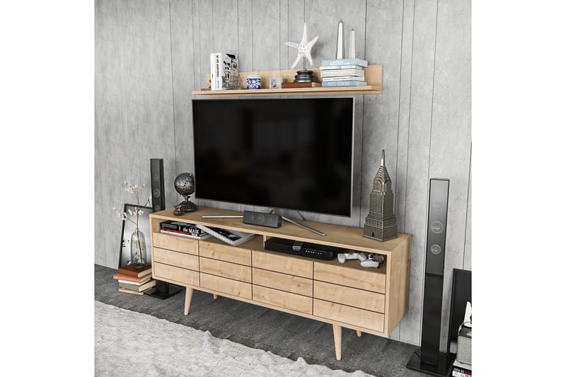 Andifli Tv-möbelset 160x64,5 cm - Blå - Möbler - Tv möbel & mediam�öbel - TV-möbelset