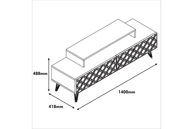 Hovdane TV-Möbelset 140 cm - Brun - TV-möbelset