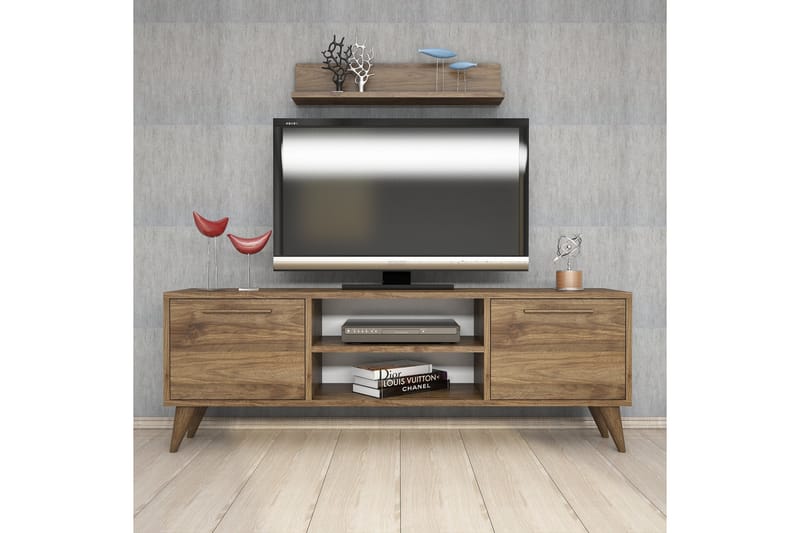 TV-möbelset 49x138 cm - Valnöt - TV-möbelset