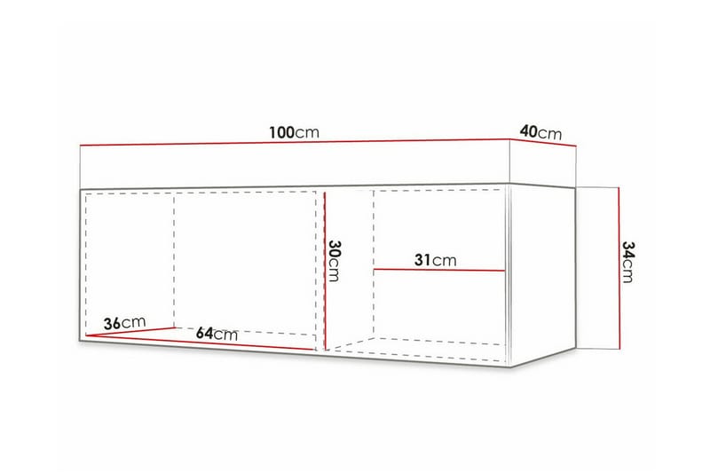 Dunvegan Tv-skåp 100 cm - Vit - Möbler - Tv möbel & mediamöbel - TV skåp