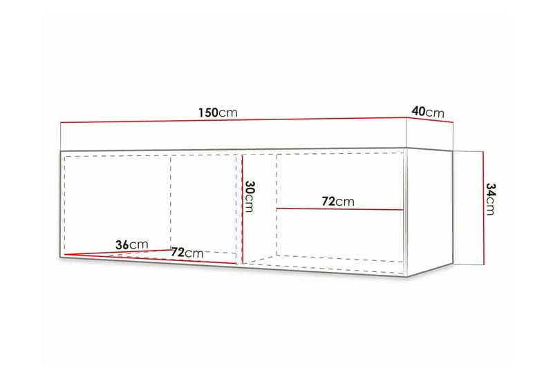 Dunvegan Tv-skåp 150 cm - Svart - Möbler - Tv möbel & mediamöbel - TV skåp