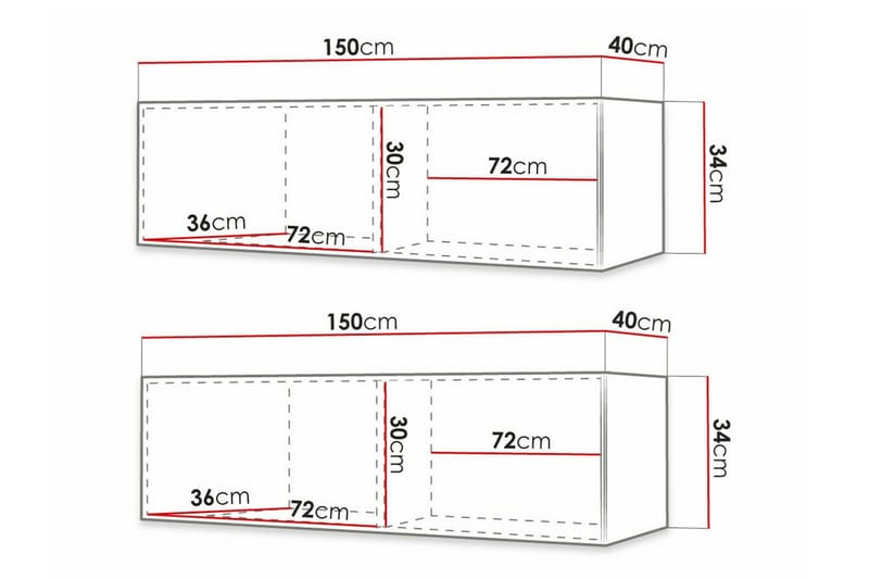 Dunvegan Tv-skåp 300 cm - Vit - TV skåp