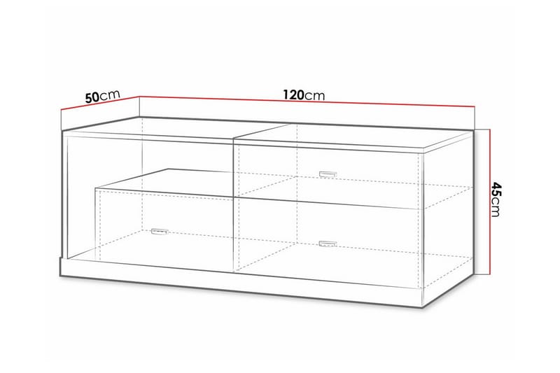 Edinbane Tv-skåp 120 cm - Vit - TV skåp