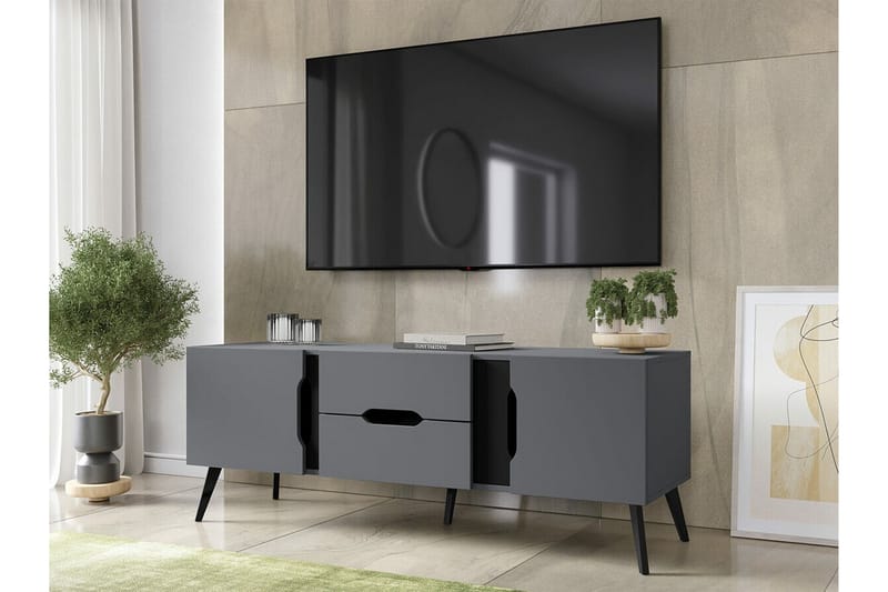 Kintore Tv-skåp 151 cm - Svart - TV skåp