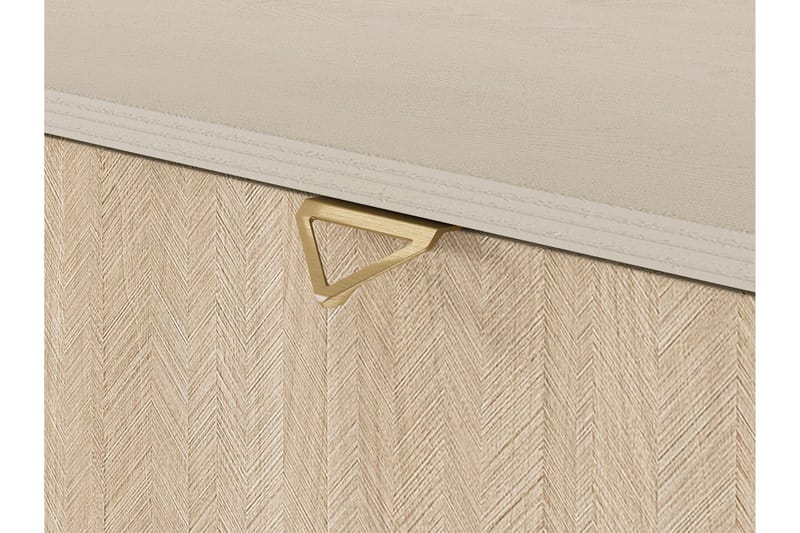 Klinkerville Tv-skåp - Med förvaring x 3 - Ljus trä - D28xH32xH158 cm - Beige - M�öbler - Tv möbel & mediamöbel - TV skåp