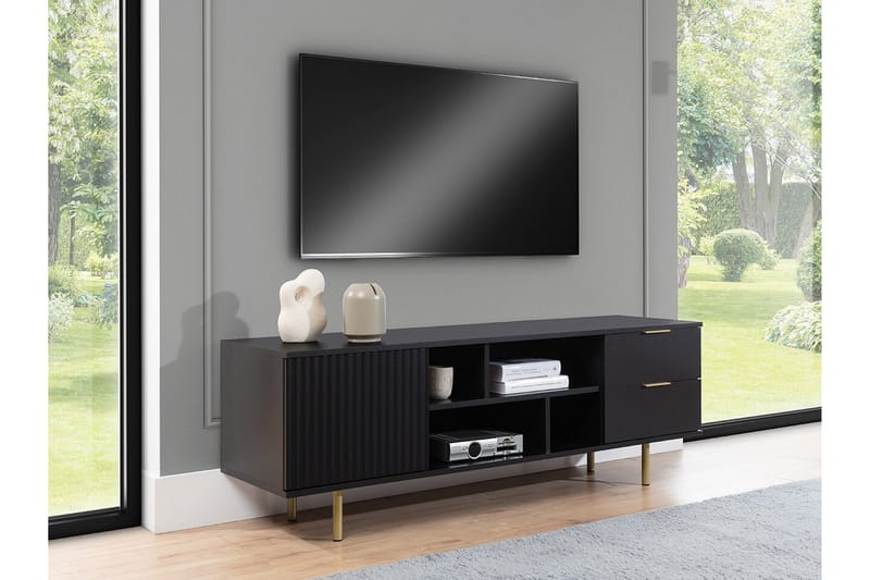 Staffin Tv-skåp 150 cm - Svart - TV skåp