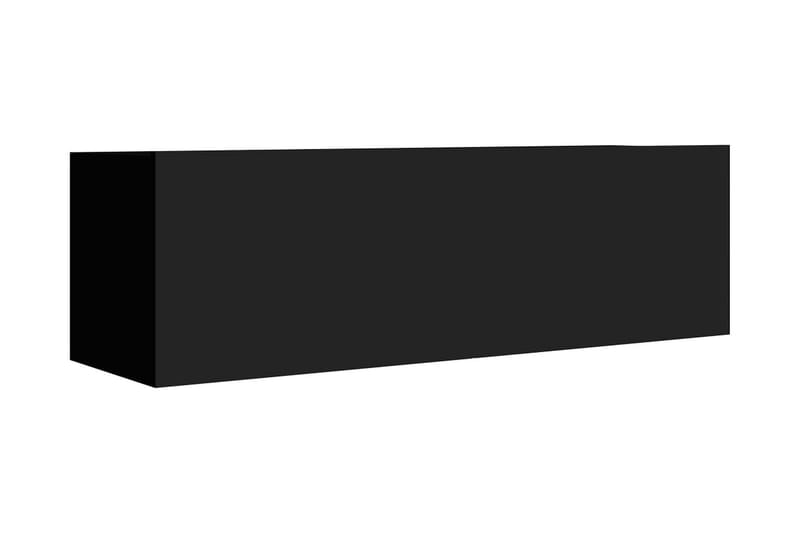 TV-skåp 3 delar svart spånskiva - Svart - TV skåp