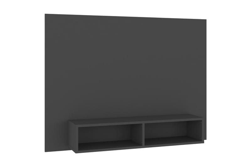 Väggmonterat tv-skåp grå 120x23,5x90 cm spånskiva - Grå - TV skåp