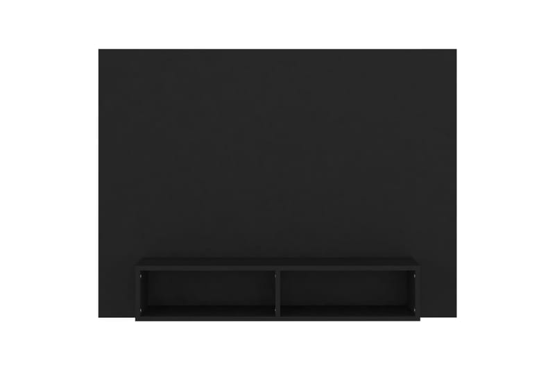 Väggmonterat tv-skåp svart 120x23,5x90 cm spånskiva - Svart - TV skåp