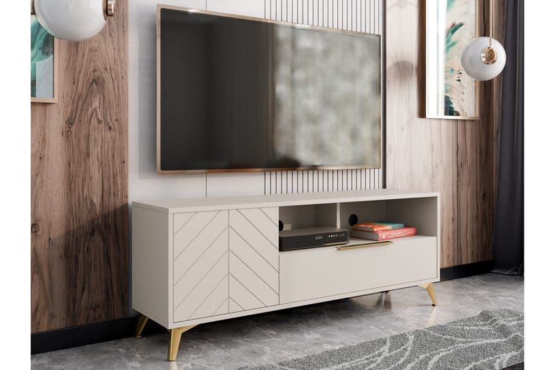 Vemdalen Tv-bänk 154 cm - Sand beige - Möbler - Tv möbel & mediamöbel - TV bänk & mediabänk