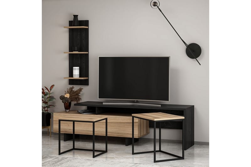 Veradia Tv-bänk 180 cm - Svart - Möbler - Tv möbel & mediamöbel - TV bänk & mediabänk