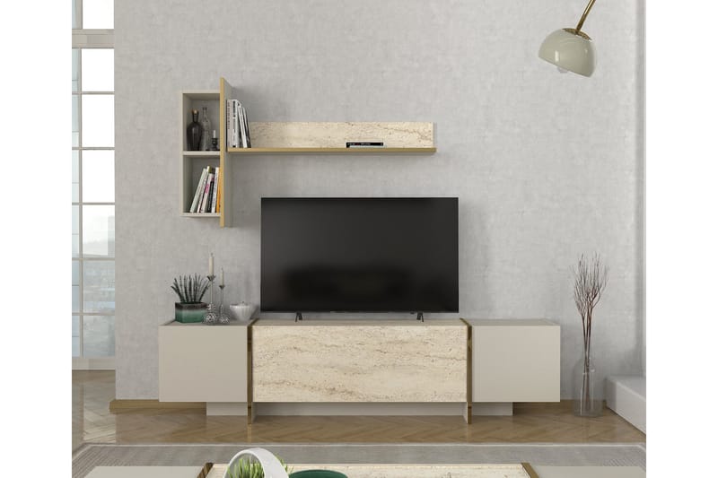 Veyron Tv-bänk 180 cm - Beige/Sandsten - Möbler - Tv möbel & mediamöbel - TV bänk & mediabänk