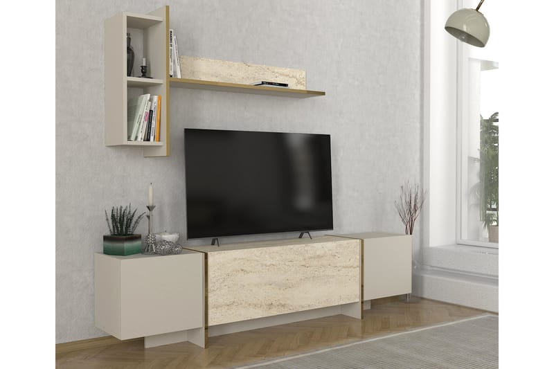 Veyron Tv-bänk 180 cm - Beige/Sandsten - Möbler - Tv möbel & mediamöbel - TV bänk & mediabänk