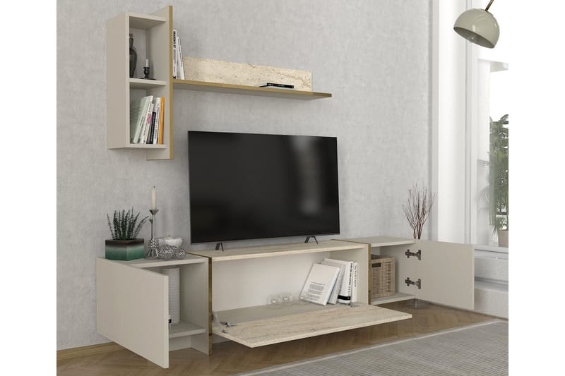 Veyron Tv-bänk 180 cm - Beige/Sandsten - Möbler - Tv möbel & mediamöbel - TV bänk & mediabänk