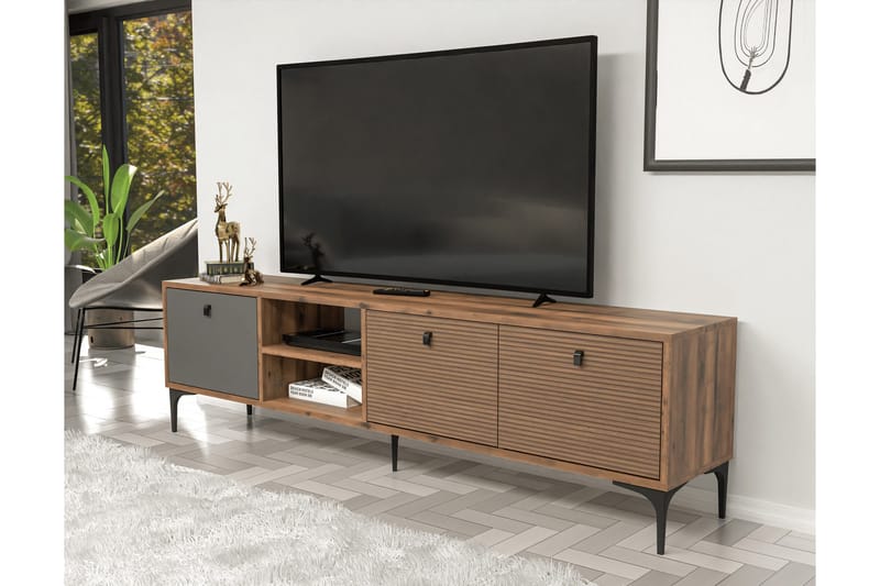 Vision Tv-bänk 180 cm - Valnöt/Antracit - Möbler - Tv möbel & mediamöbel - TV bänk & mediabänk