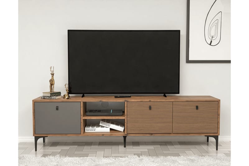 Vision Tv-bänk 180 cm - Valnöt/Antracit - Möbler - Tv möbel & mediamöbel - TV bänk & mediabänk