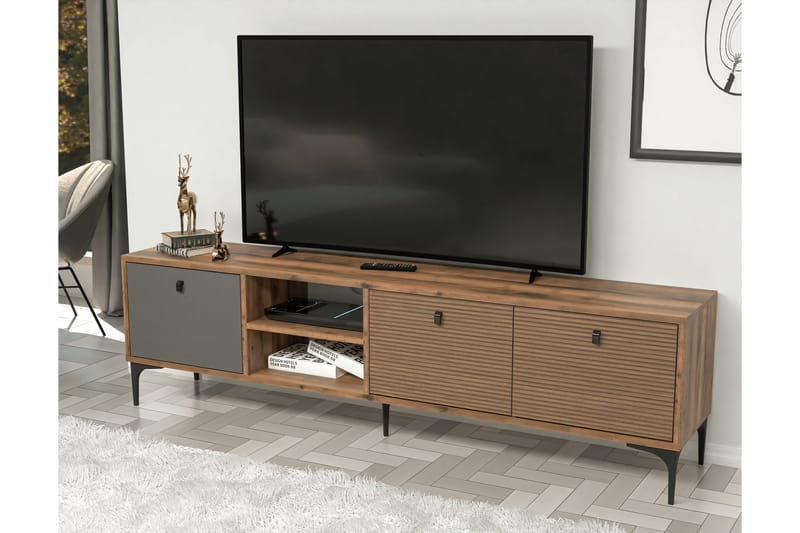 Vision Tv-bänk 180 cm - Valnöt/Antracit - Möbler - Tv möbel & mediamöbel - TV bänk & mediabänk