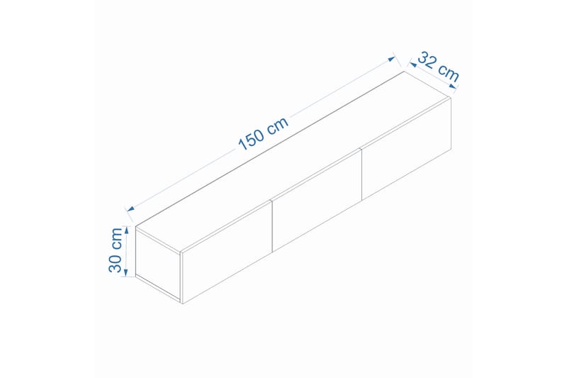 West Tv-bänk 150 cm - Antracit - Möbler - Tv möbel & mediamöbel - TV bänk & mediabänk