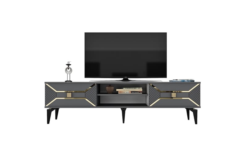 Yumedi Tv-bänk 150 cm - Antracit/Guld - Möbler - Tv möbel & mediamöbel - TV bänk & mediabänk