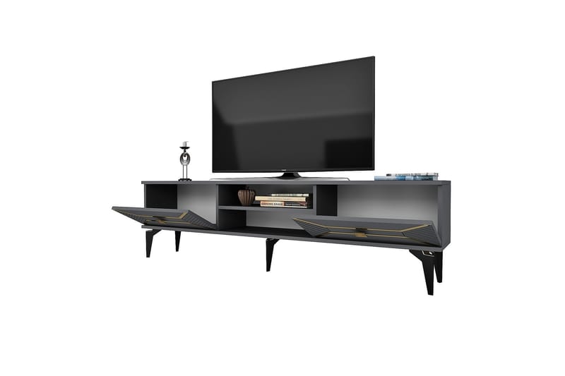 Yumedi Tv-bänk 150 cm - Antracit/Guld - Möbler - Tv möbel & mediamöbel - TV bänk & mediabänk