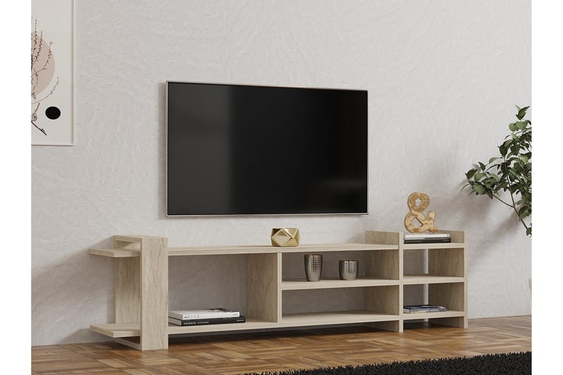 Zeyna Tv-bänk 156 cm - Beige - Möbler - Tv möbel & mediamöbel - TV bänk & mediabänk