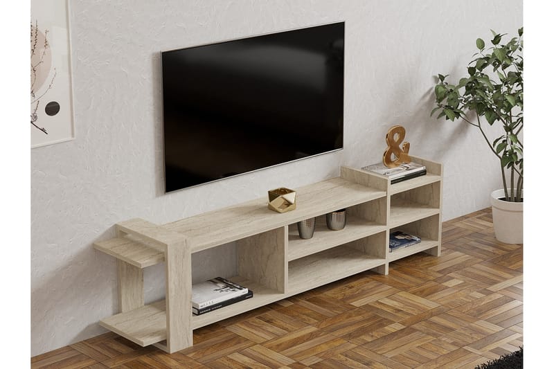 Zeyna Tv-bänk 156 cm - Beige - Möbler - Tv möbel & mediamöbel - TV bänk & mediabänk