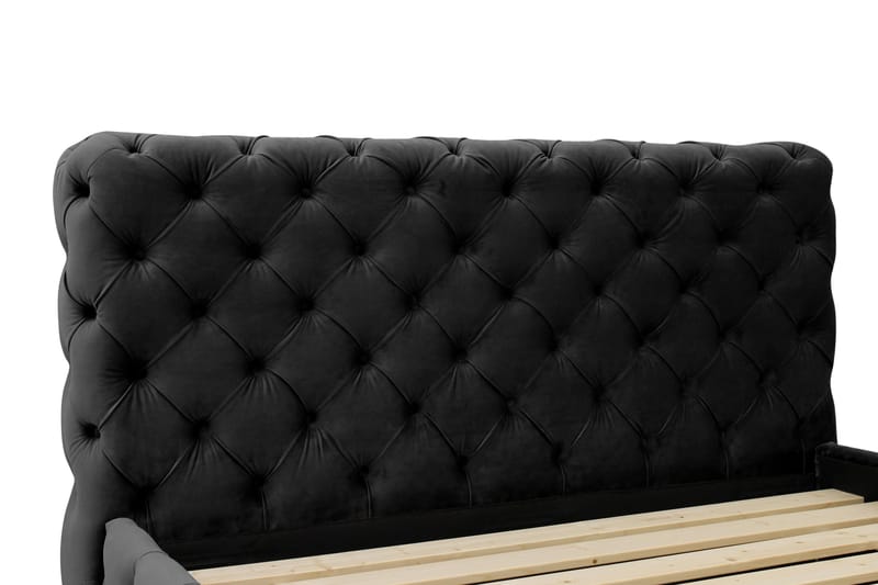 Chesterfield Komplett Sängpaket Sängram med Madrass 120x200 cm - Svart - Möbler - Säng - Komplett sängpaket