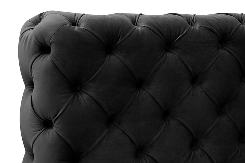 Chesterfield Komplett Sängpaket Sängram med Madrass 120x200 cm - Svart - Möbler - Säng - Komplett sängpaket