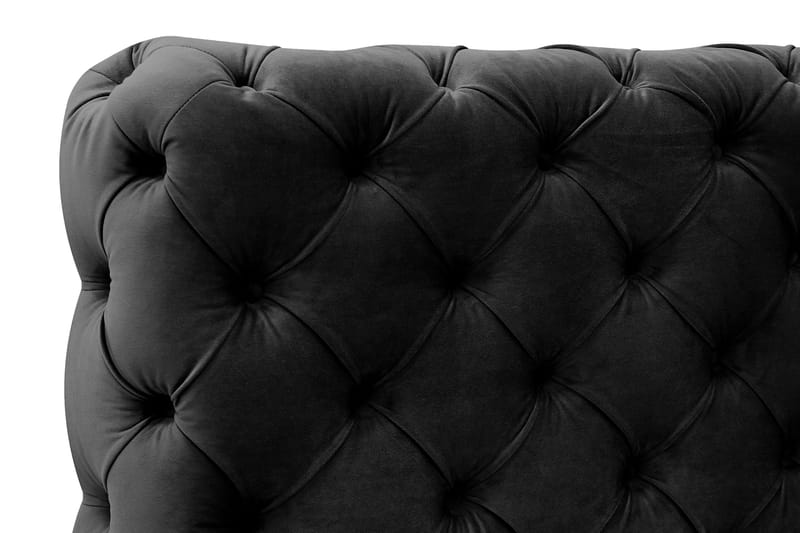 Chesterfield Komplett Sängpaket Sängram med Madrass 120x200 cm - Svart - Möbler - Säng - Komplett sängpaket