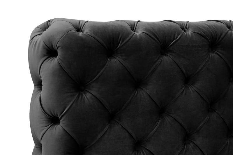 Chesterfield Komplett Sängpaket Sängram med Madrass 160x200 cm - Svart - Möbler - Säng - Komplett sängpaket