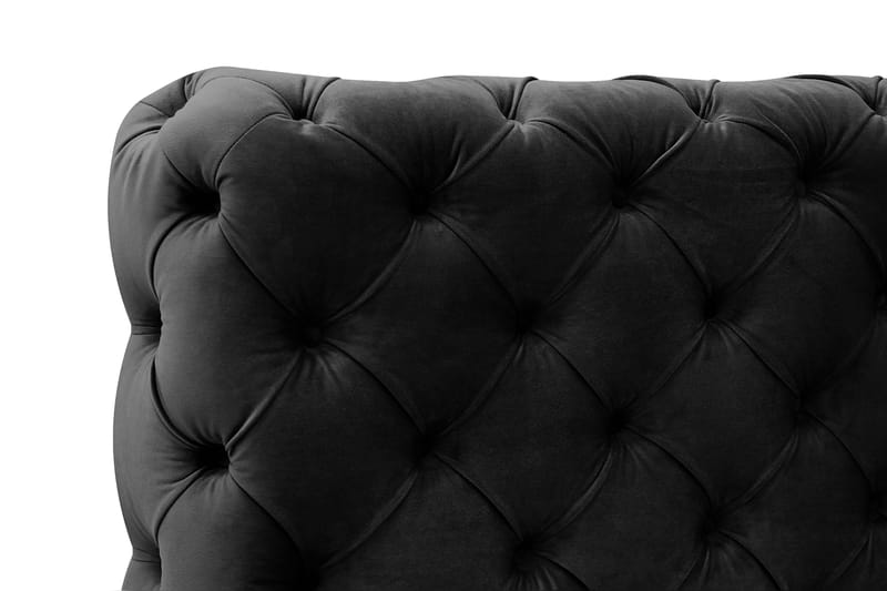 Chesterfield Komplett Sängpaket Sängram med Madrass 160x200 cm - Svart - Möbler - Säng - Komplett sängpaket