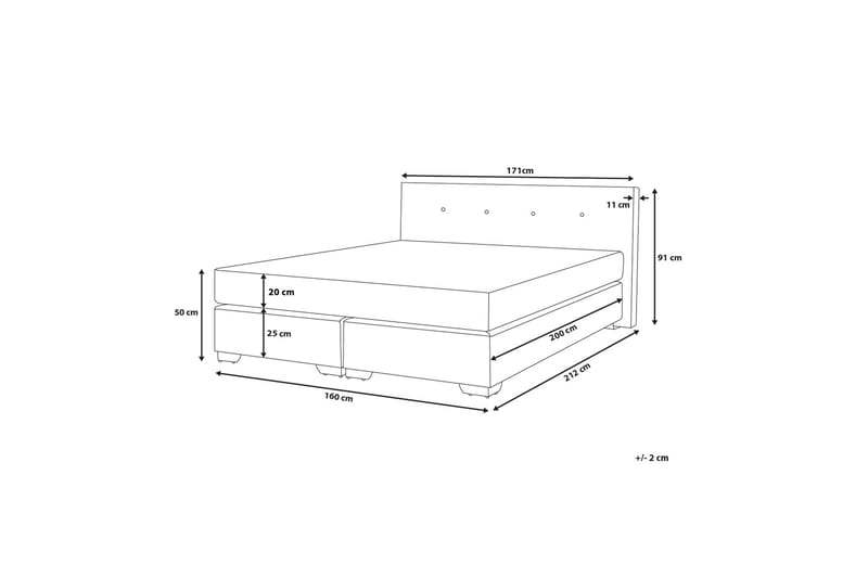 Consul Kontinentalsäng 160|200 cm - Beige - Möbler - Säng - Dubbelsäng