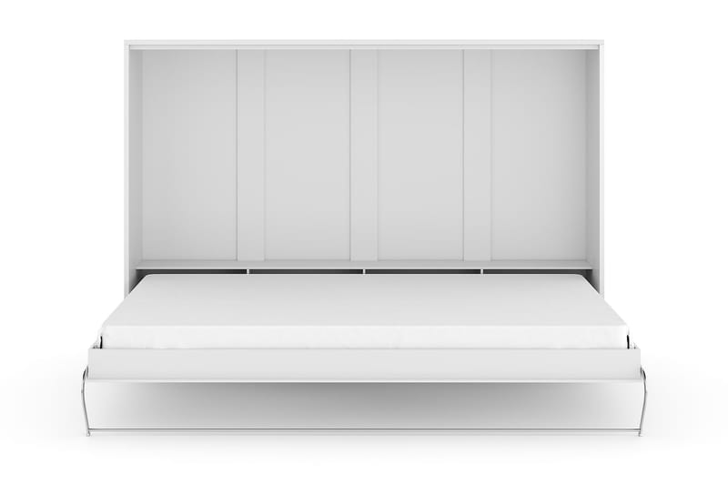 Compact Sängskåp Horisontell utfällbar Väggsäng 140x200 cm - Vit - Möbler - Säng - Gästsäng & extrasäng - Sängskåp