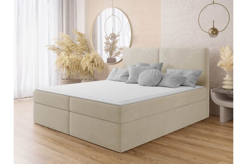 Garris Sängpaket Kontinentalsäng 160x200 cm - Beige - Möbler - Säng - Komplett sängpaket