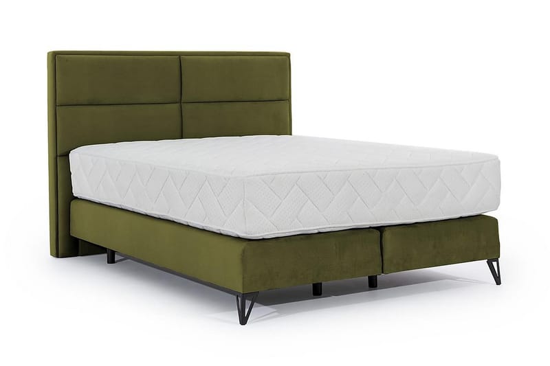 Kasyap Sängpaket Ramsäng 140x200 cm - Olivgrön - Komplett sängpaket - Ramsäng