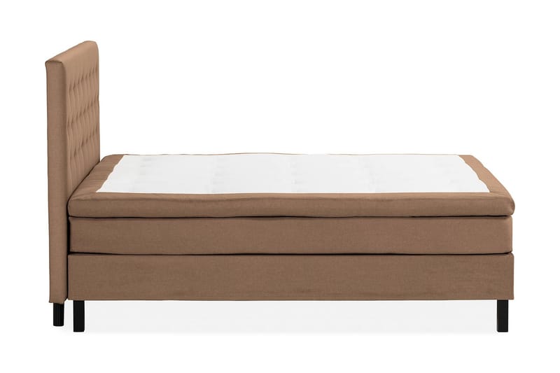 Scarlett Sängpaket 150x200 Latexmadrass - Knappad gavel Brun - Komplett sängpaket - Kontinentalsäng